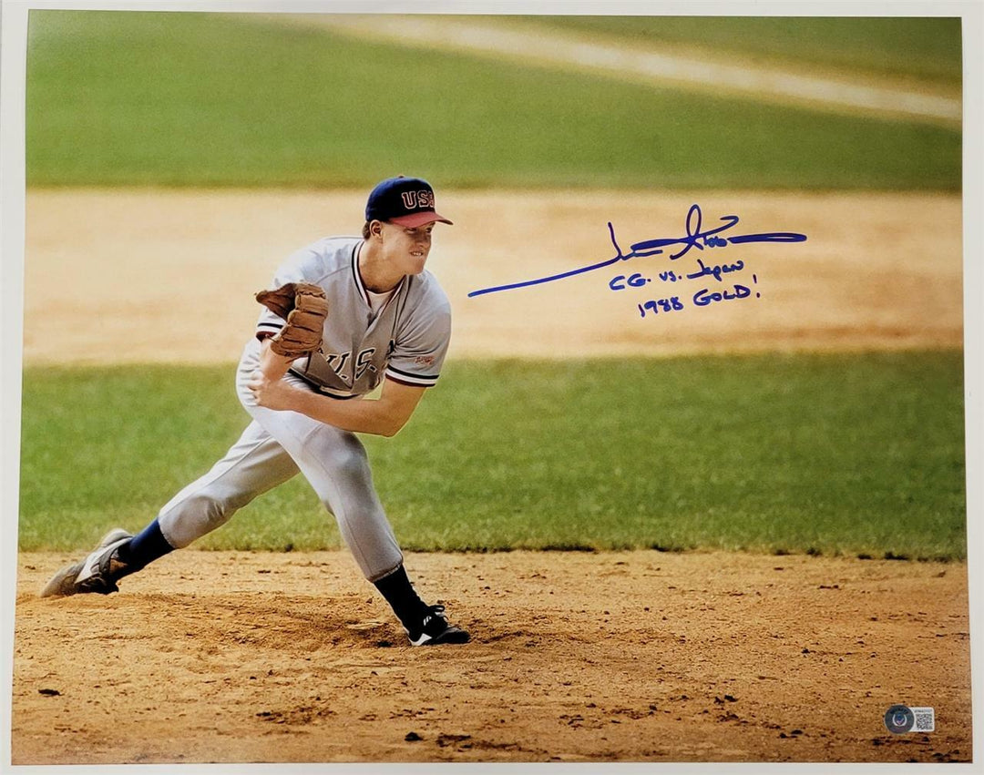 Jim Abbott signed "CG vs Japan, USA Gold" 16x20 Photo ~ Beckett BAS Witness