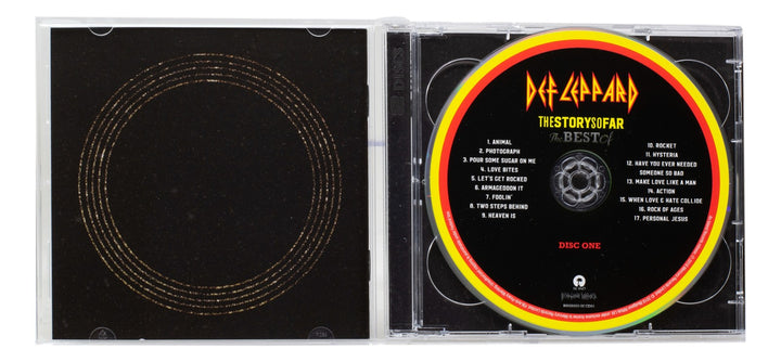 Joe Elliott Signed Def Leppard The Story So Far CD Booklet JSA ITP