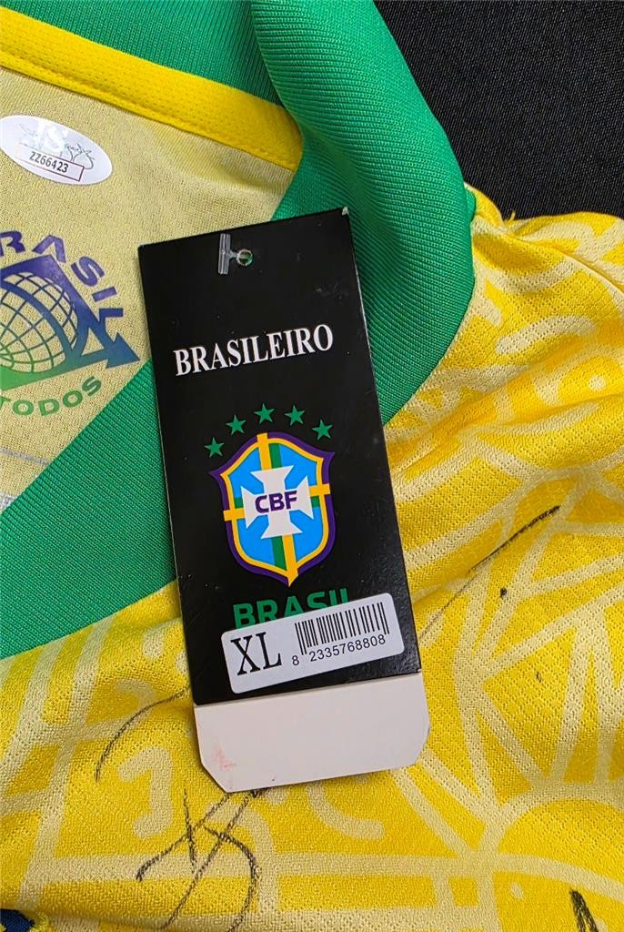 2024 Brazil Team Signed Jersey (22 Autos) Vini Junior, Danilo, Pepe, Rodrygo JSA