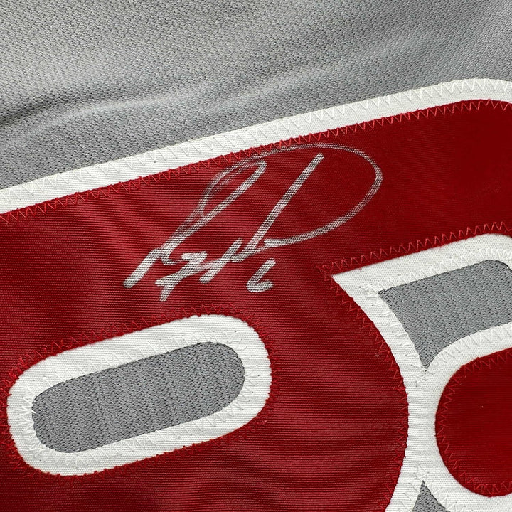 Framed Autographed/Signed Ryan Howard 33x42 Philadelphia Grey Jersey JSA COA
