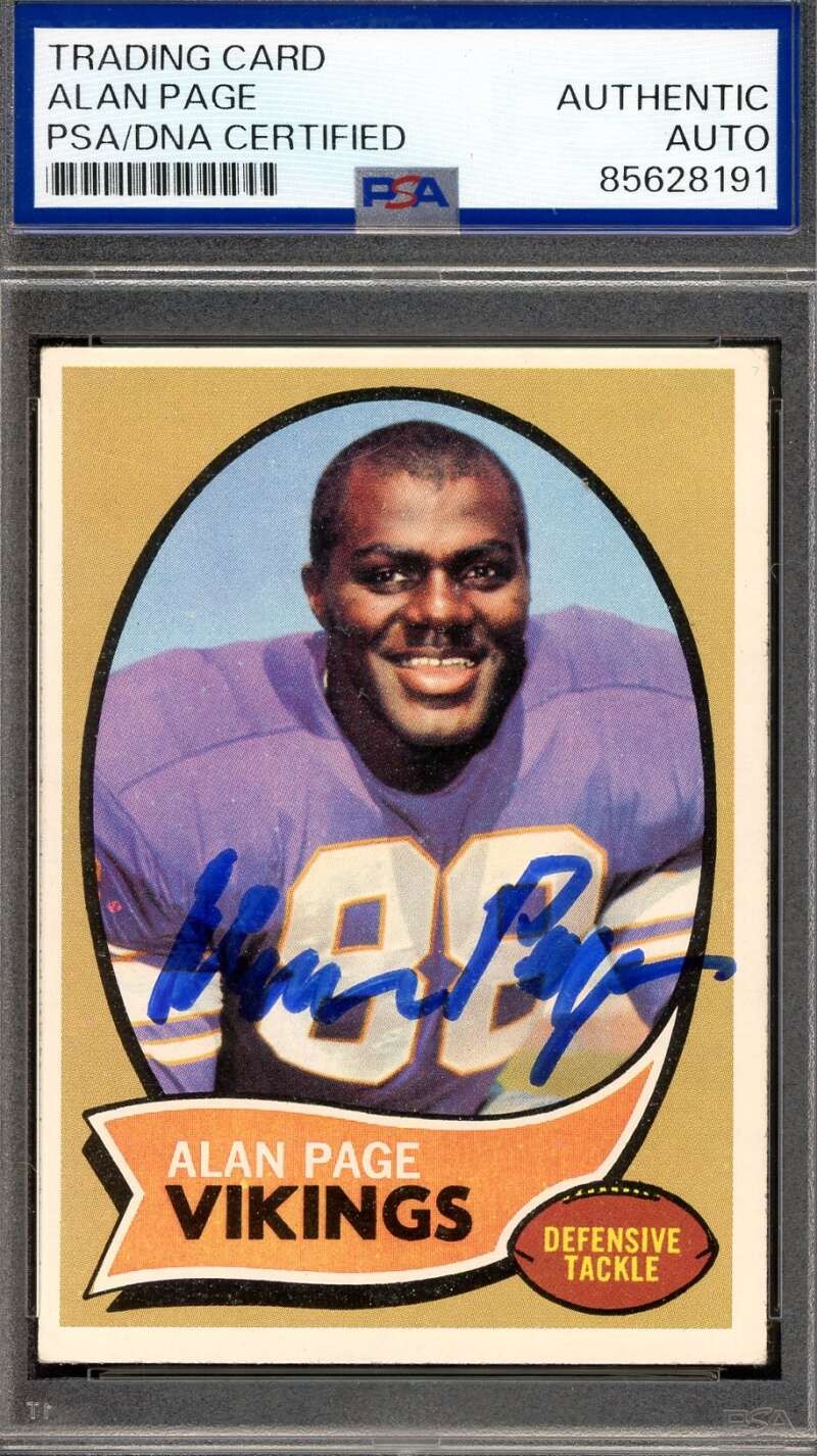 Alan Page PSA DNA Signed 1970 Topps Rookie Autograph