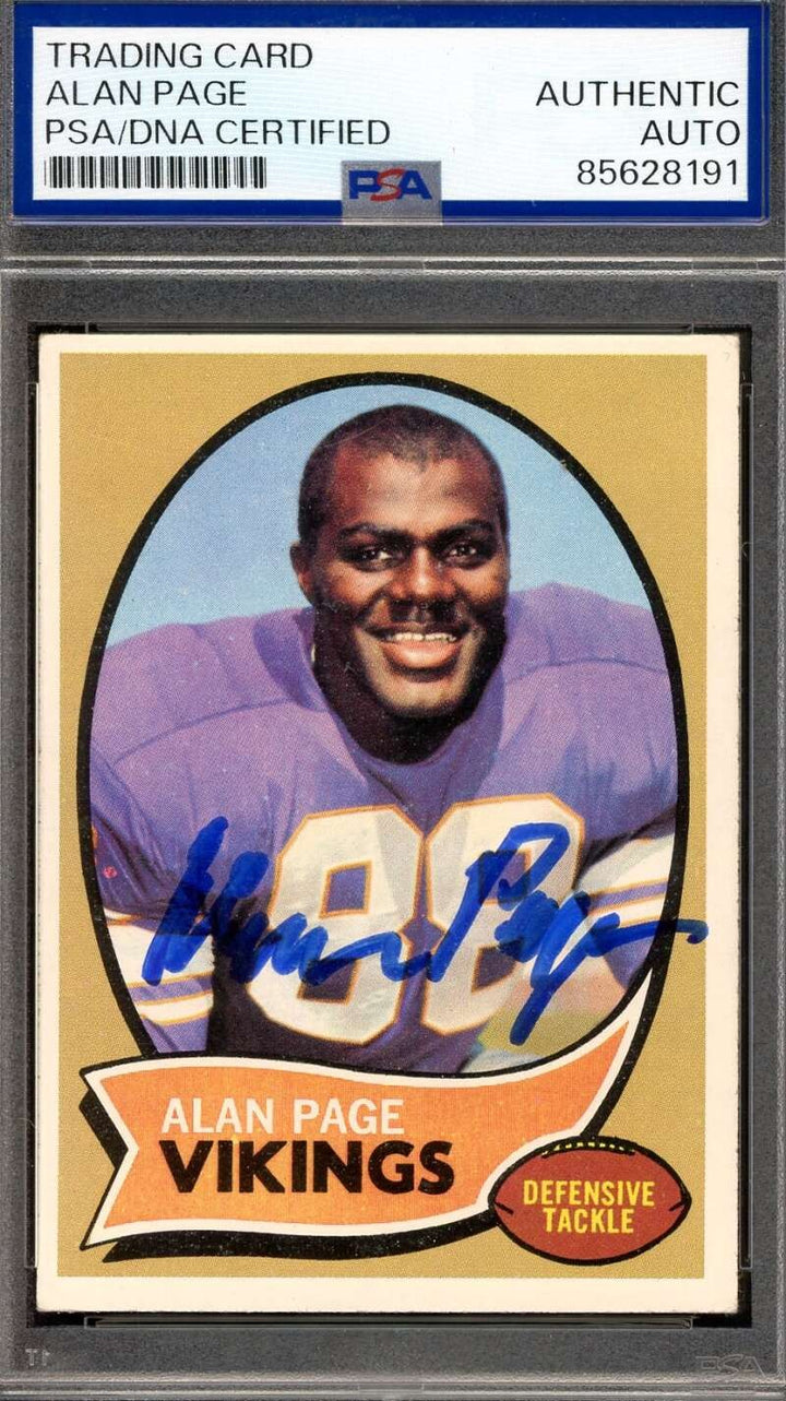 Alan Page PSA DNA Signed 1970 Topps Rookie Autograph