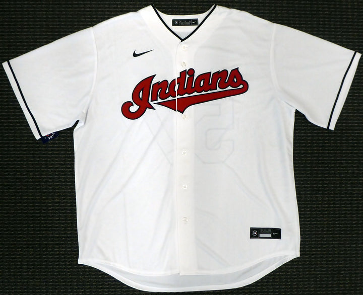 Cleveland Indians Shane Bieber Signed White Nike Jersey Size XL Beckett