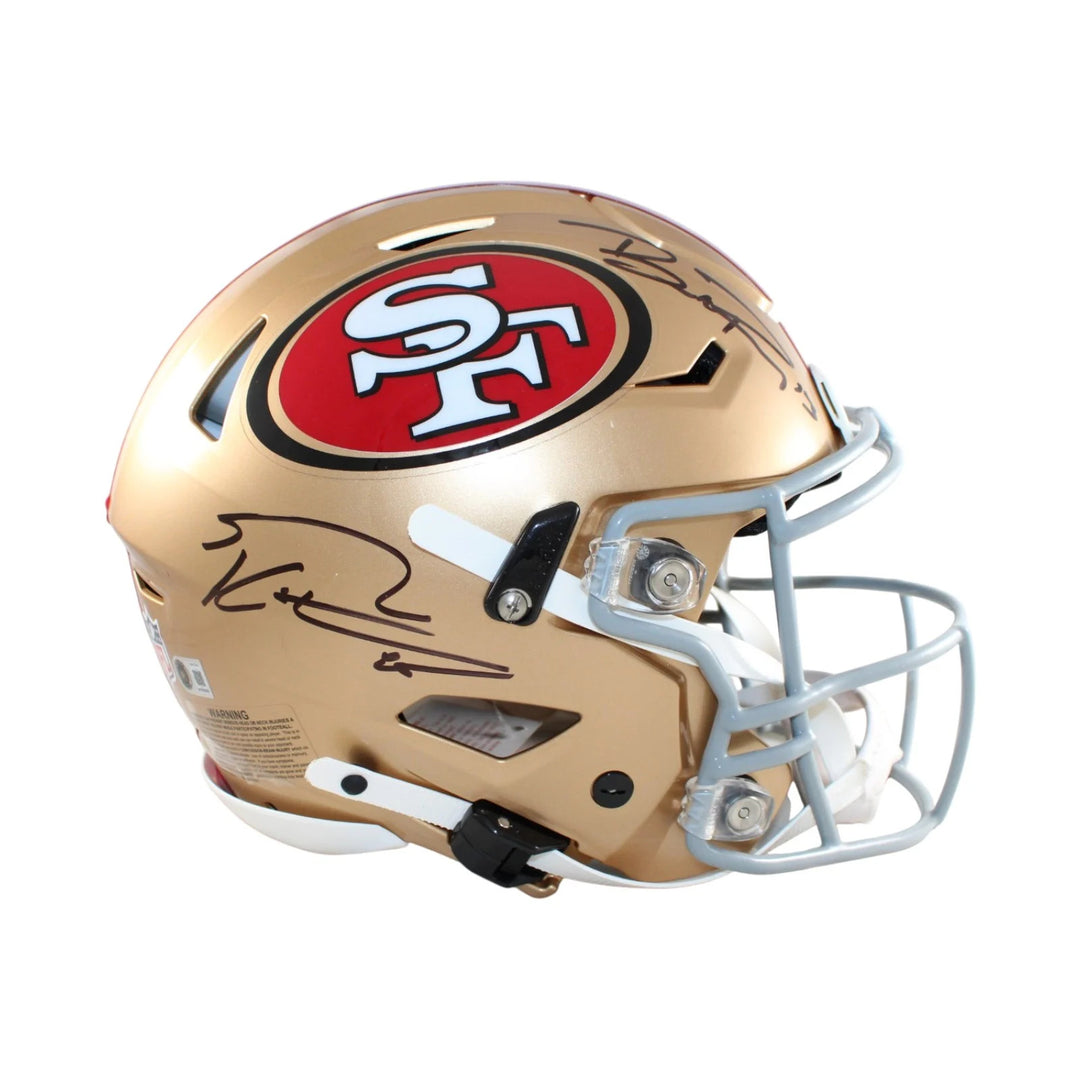 Brock Purdy George Kittle Signed San Francisco 49ers Helmet Speedflex BAS 58562