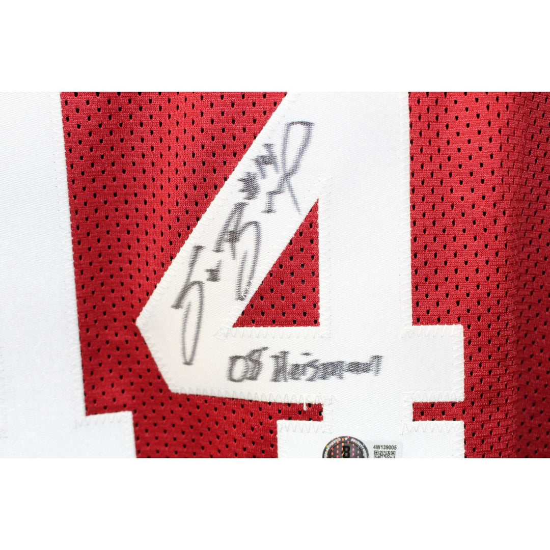 Bradford White Sims Owens Signed College Style Heisman XL Jersey Beckett 55444
