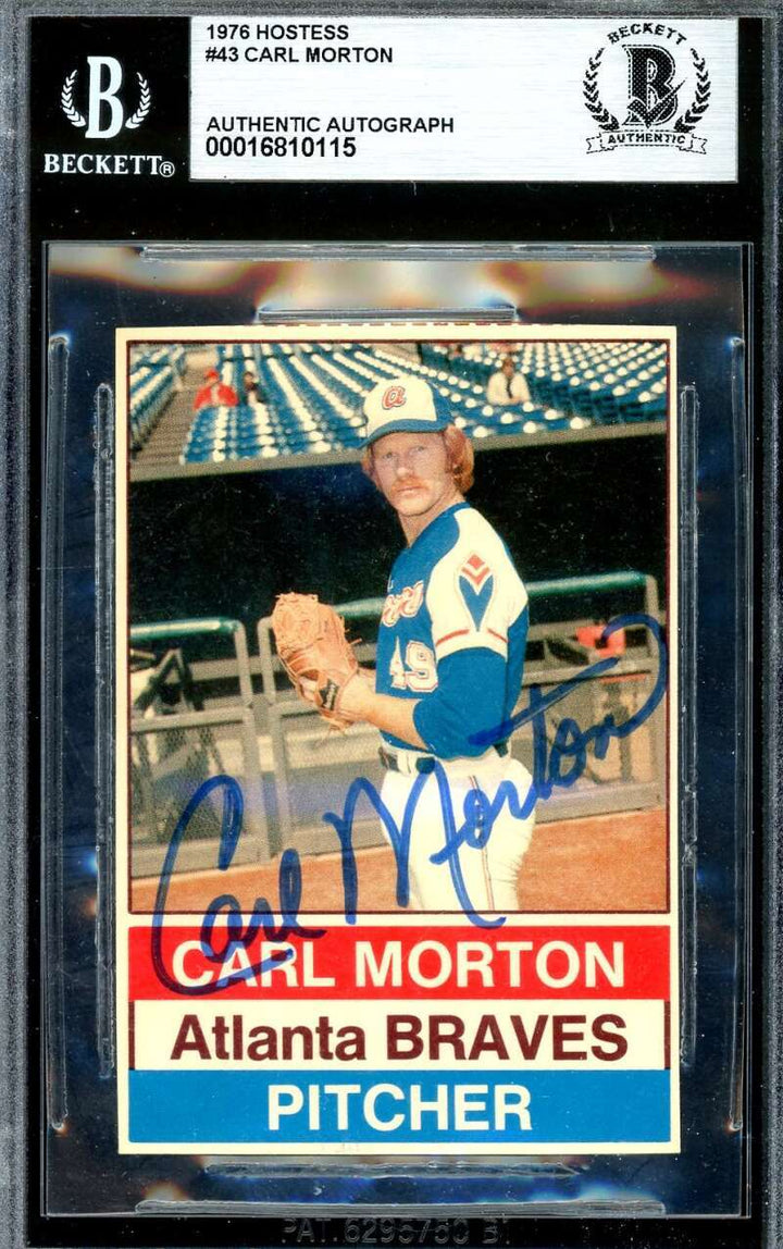 Carl Morton Beckett BAS Signed 1976 Hostess Autograph