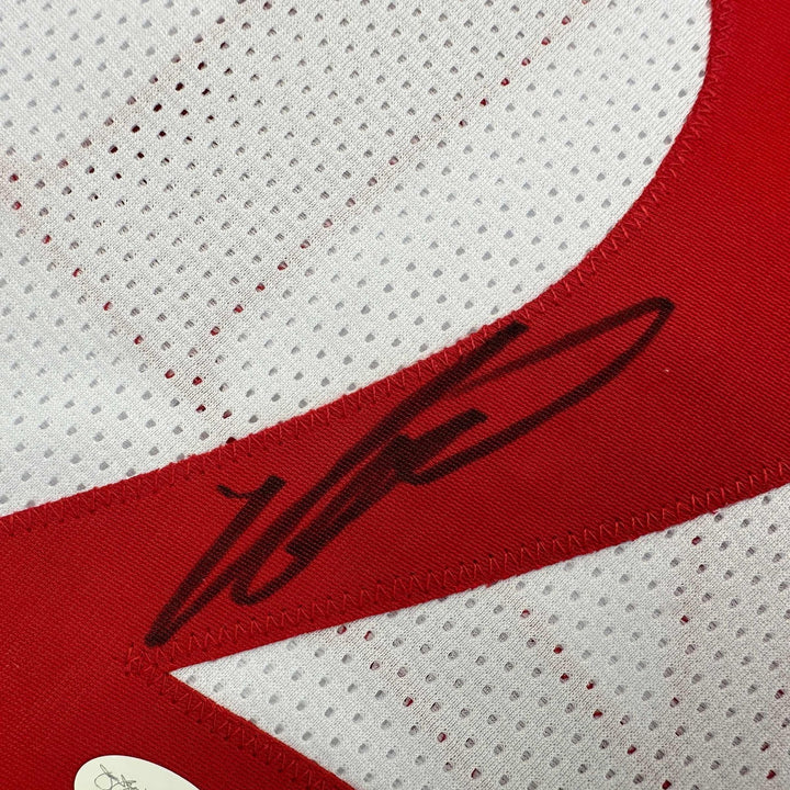 Autographed/Signed DOMINIQUE WILKINS Atlanta White Jersey PSA/DNA COA