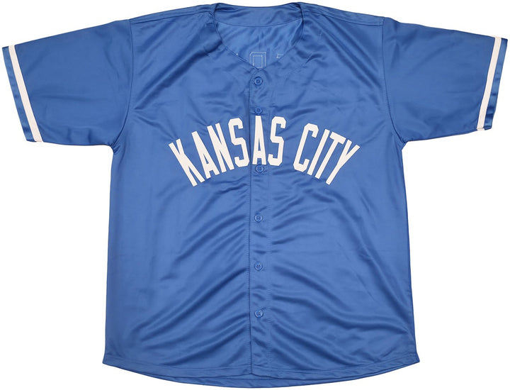 Kansas City Royals Salvador Perez Signed Baby Blue Jersey Beckett Witness