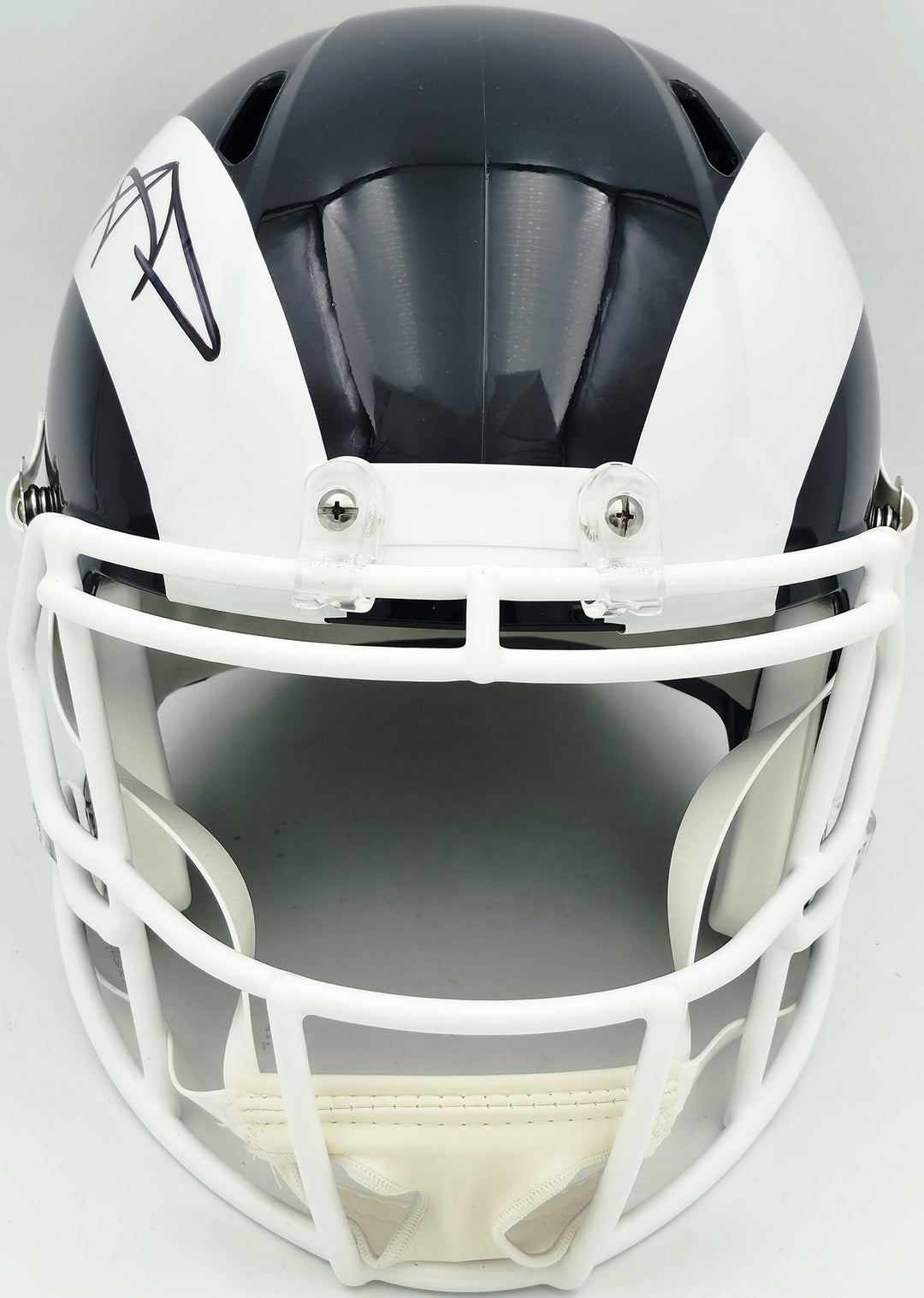 Aaron Donald Signed Rams Blue Full Size Speed Replica Helmet Beckett Witness