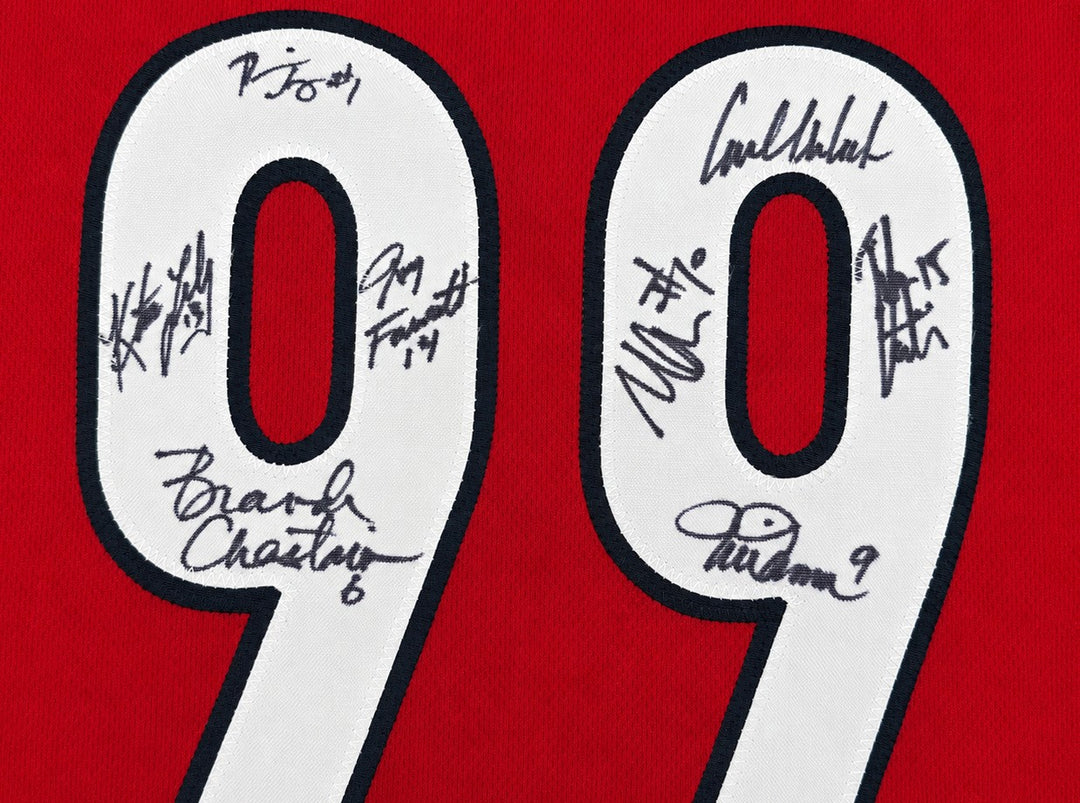 Team USA 1999 Women's World Cup Champions Signed Black Jersey With 8 Sigs Hamm
