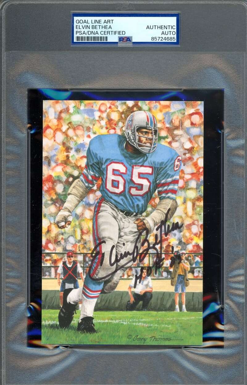 Elvin Bethea PSA DNA Signed Goal Line Art Card GLAC Autograph HOF 03