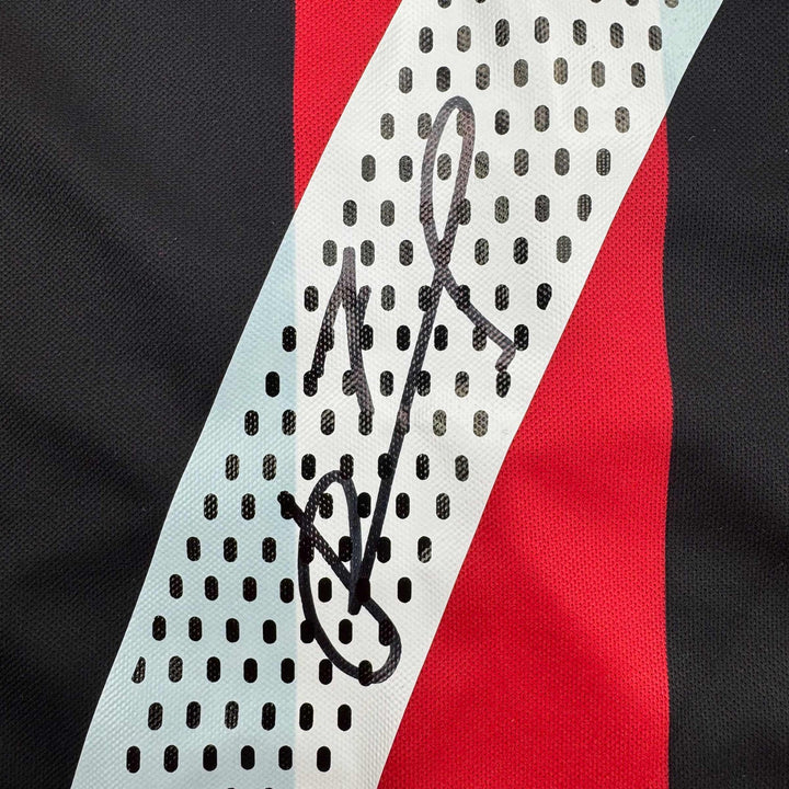 Autographed/Signed Andriy Shevchenko AC Milan Red/Black Jersey Beckett BAS COA