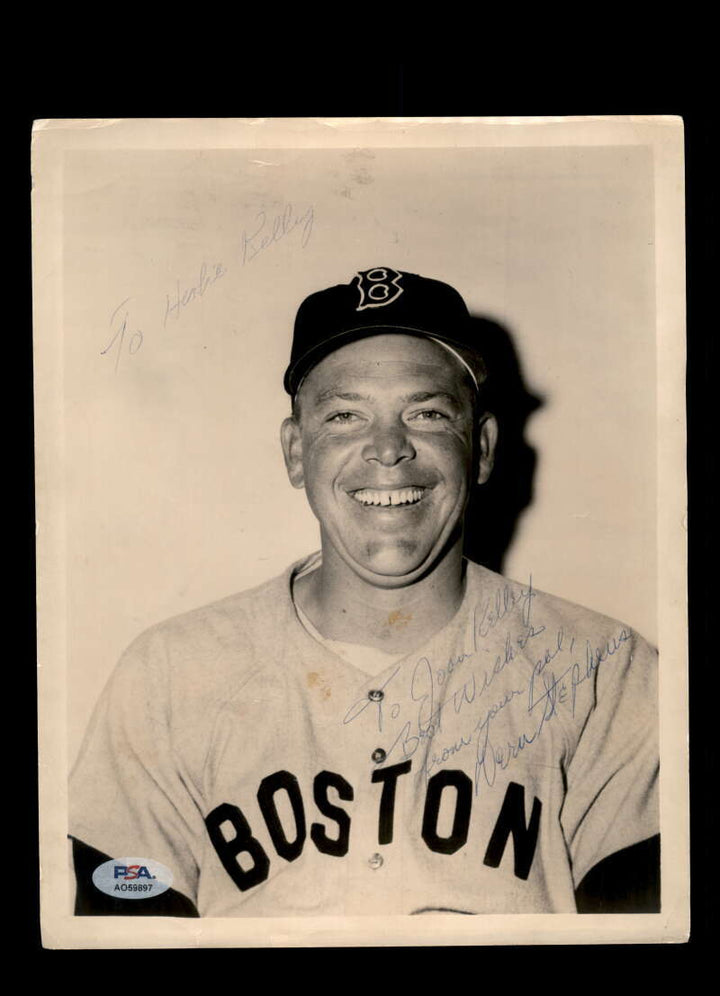 Vern Stephens PSA DNA Signed 8x10 Photo Autograph Red Sox