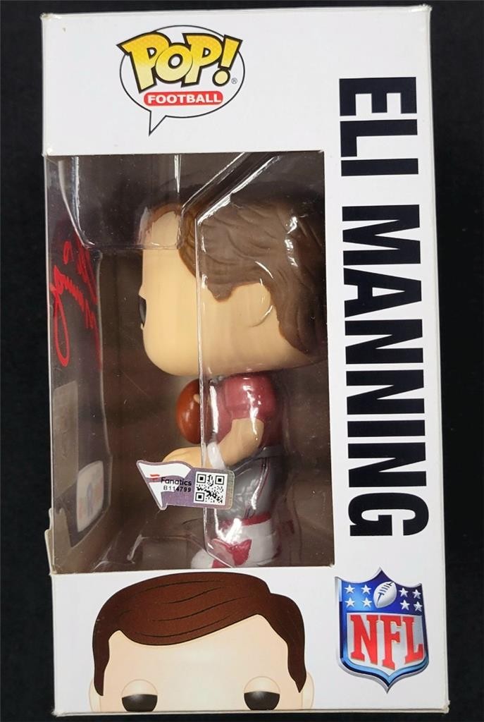Eli Manning signed New York Giants Funko Pop! 18 autograph Toys R Us ~ Fanatics
