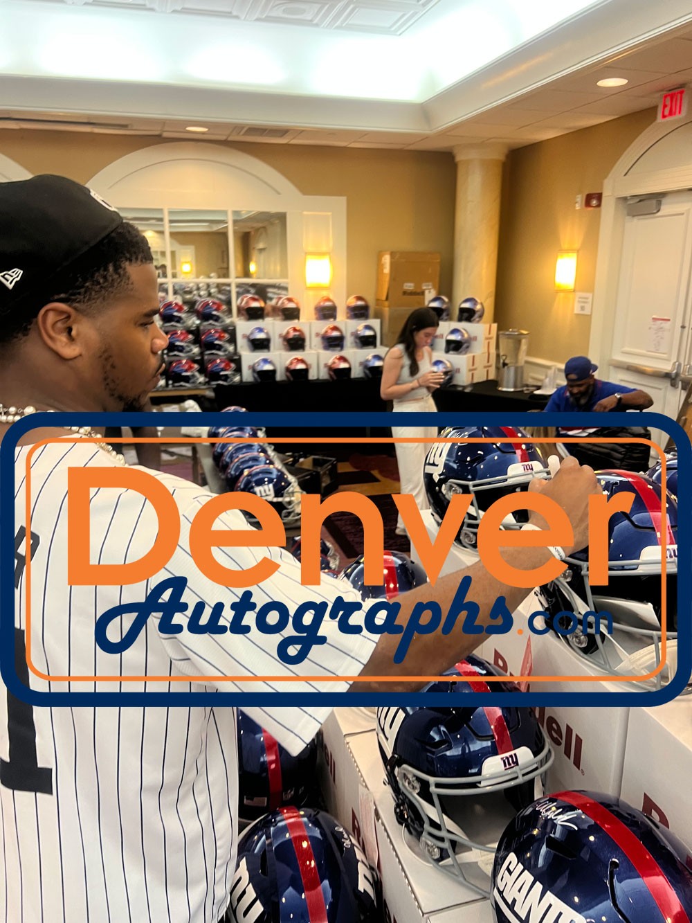 Abdul Carter Autographed New York Giants SpeedFlex Helmet G Men Beckett W 56885