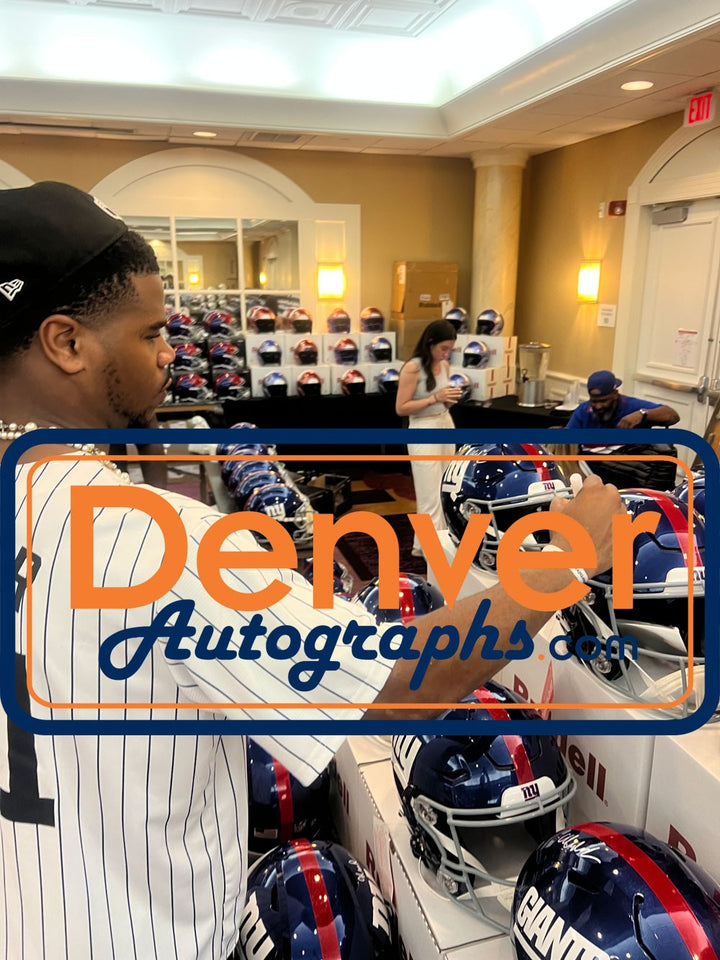 Abdul Carter Autographed New York Giants SpeedFlex Helmet G Men Beckett W 56885