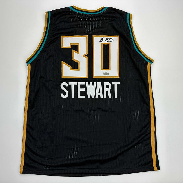 Facsimile Autographed Breanna Stewart New York Black Reprint Jersey Size Mens XL
