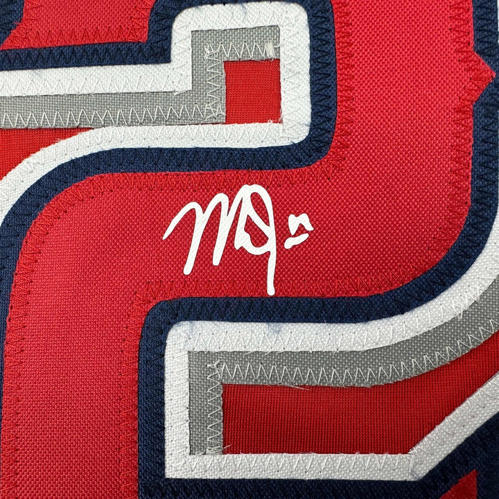 Facsimile Autographed Mike Trout Los Angeles Anaheim Red Reprint Auto Jersey XL
