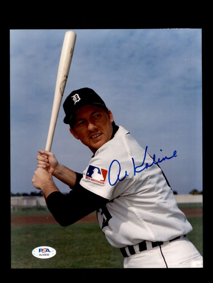 Al Kaline PSA DNA Coa Signed  8x10 Photo Autographed Tigers
