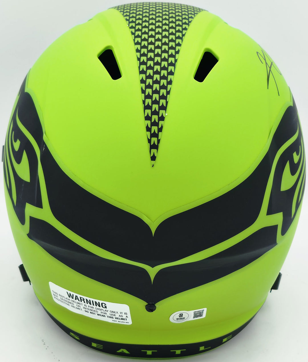 Kam Chancellor Auto Seahawks Rave Green Full Size Speed Replica Helmet Beckett