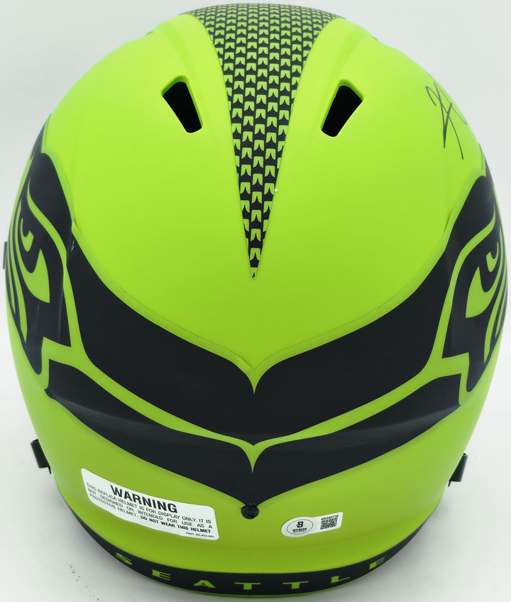 Kam Chancellor Auto Seahawks Rave Green Full Size Speed Replica Helmet Beckett