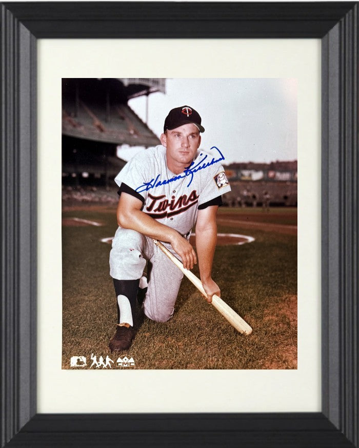 Harmon Killebrew signed Minnesota Twins 8x10 Photo minor dings Framed- COA (HOF)
