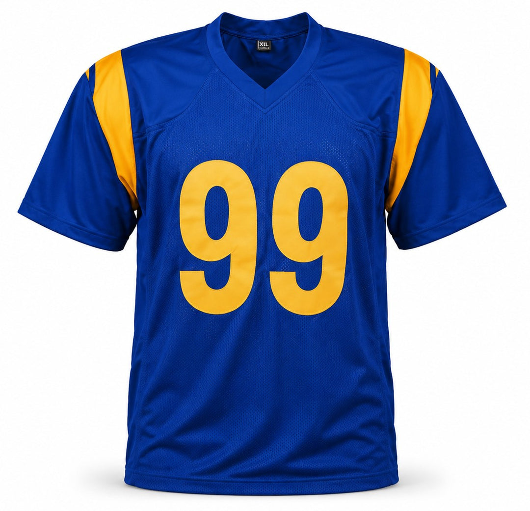 Los Angeles Rams Aaron Donald Signed Blue Jersey Beckett BAS Witness
