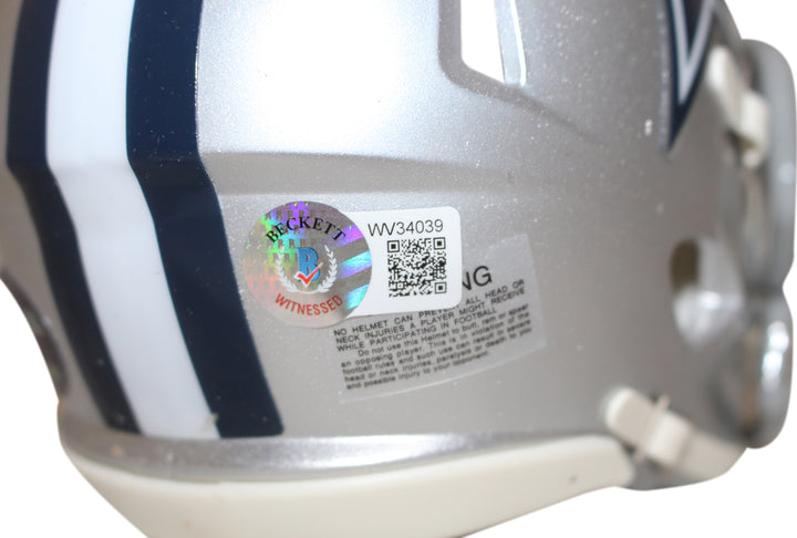 Emmitt Smith Signed Dallas Cowboys Mini Helmet Beckett 37343