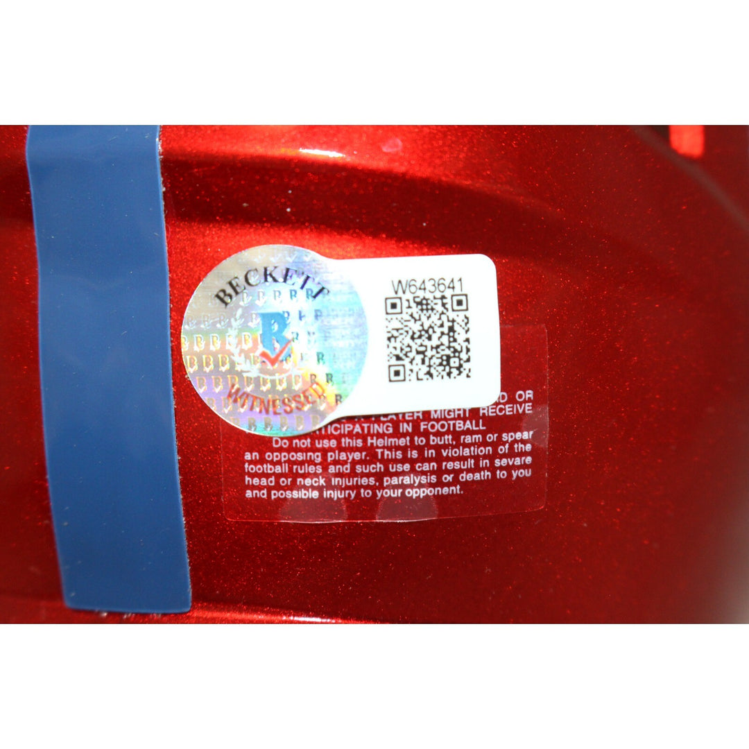 Jalin Hyatt Autographed/Signed New York Giants Flash Mini Helmet Beckett 43005