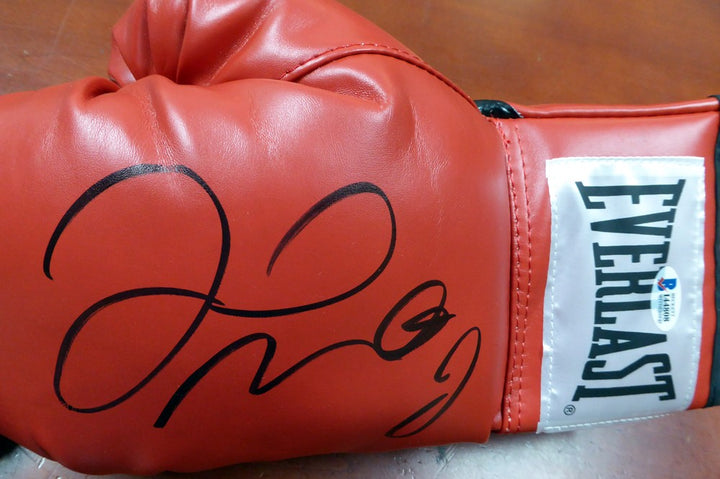 Floyd Mayweather Jr. Signed Red Everlast Boxing Glove LH Beckett BAS