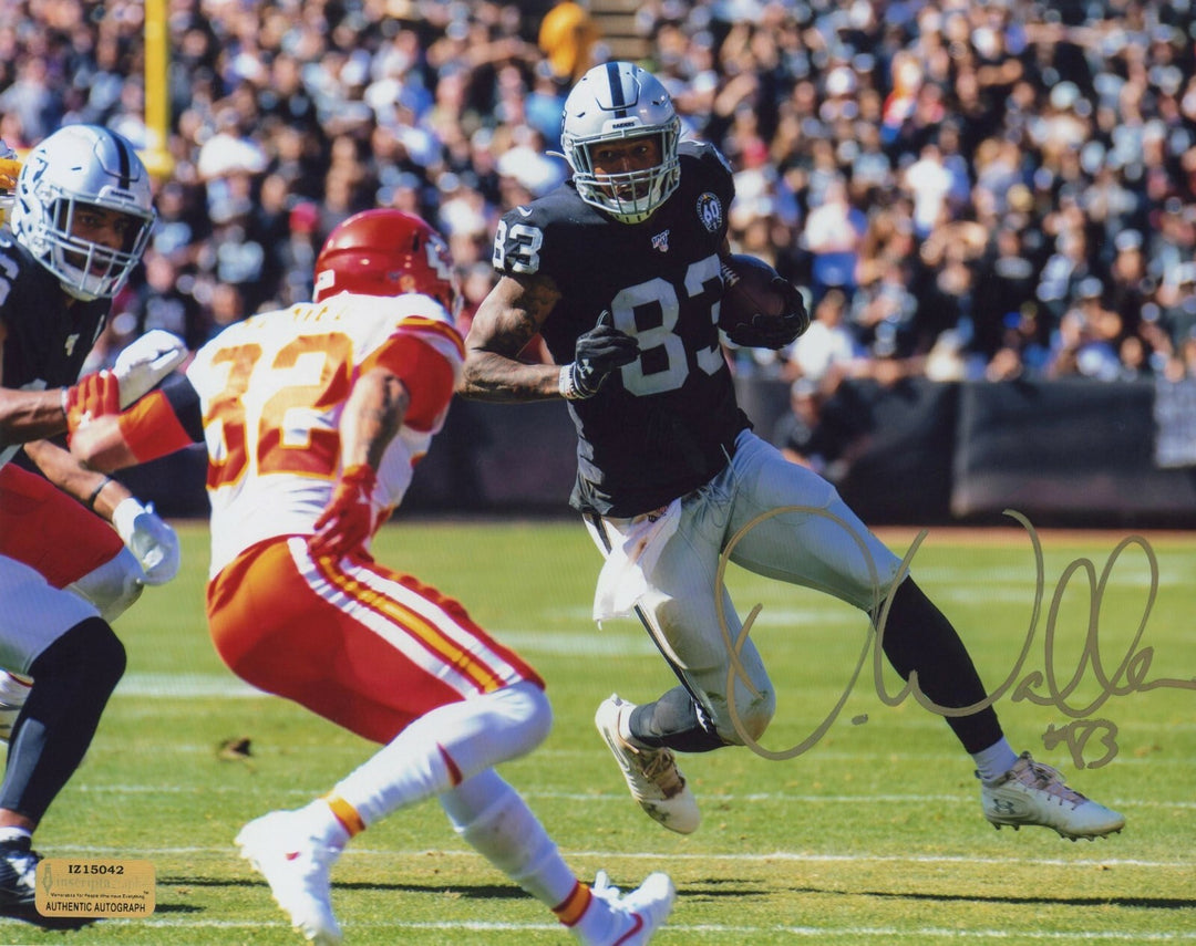 Darren Waller Autographed LV Raiders 8x10 Photo Inscriptagraphs COA Signed Blk