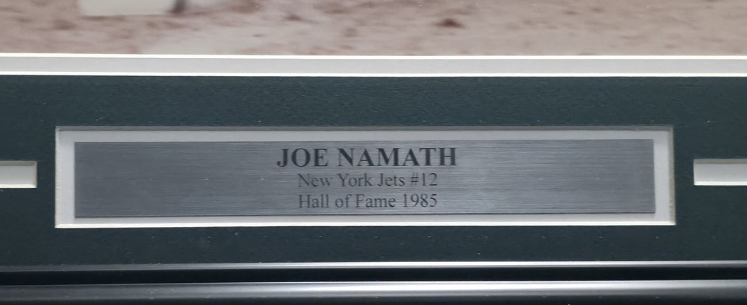 Joe Namath Autographed Framed 16x20 Photo New York Jets Beckett BAS QR #BS30381