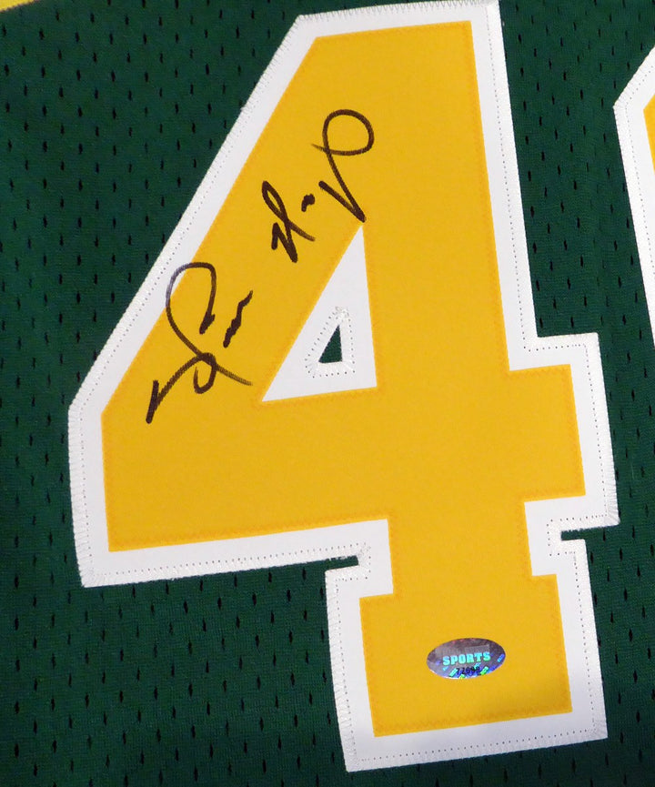 Seattle Sonics Shawn Kemp Auto Green Adidas Hardwood Classics Jersey Size XL MCS