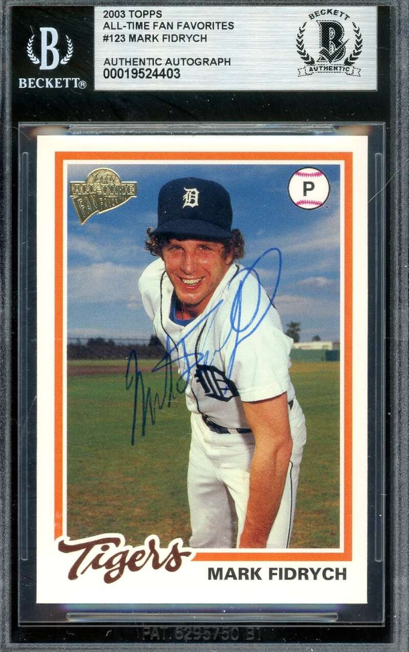 Mark Fidrych Beckett BAS Signed 2003 Topps All Time Fan Fav 1978 Autograph