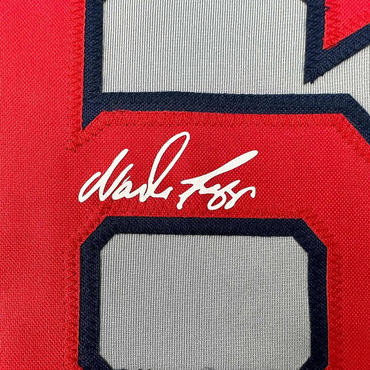 Framed Facsimile Autographed Wade Boggs 33x42 Grey Reprint Laser Auto Jersey