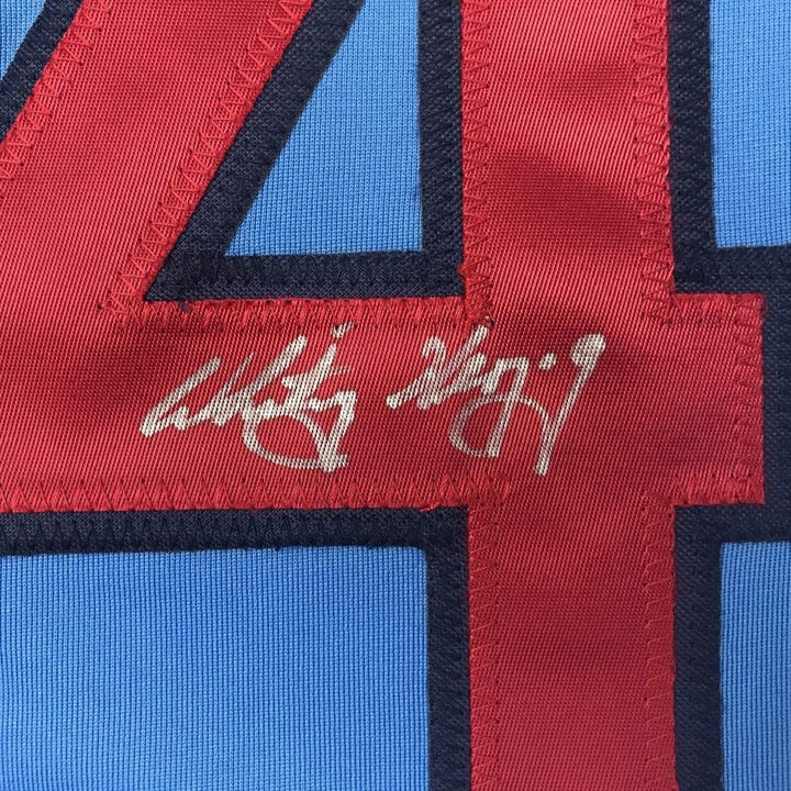 Autographed/Signed WHITEY HERZOG St. Louis Blue Jersey JSA COA Auto
