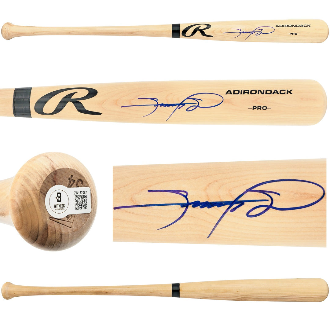 Sammy Sosa Signed Blonde Rawlings Adirondack Pro Baseball Bat Cubs Beckett Wit