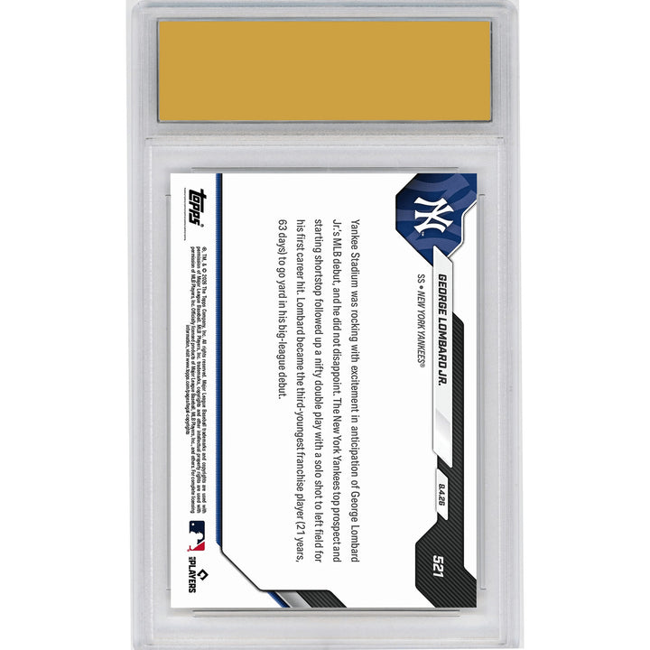 Graded 2026 Topps Now George Lombard Jr #521 Rookie Baseball Card HOFSM 10