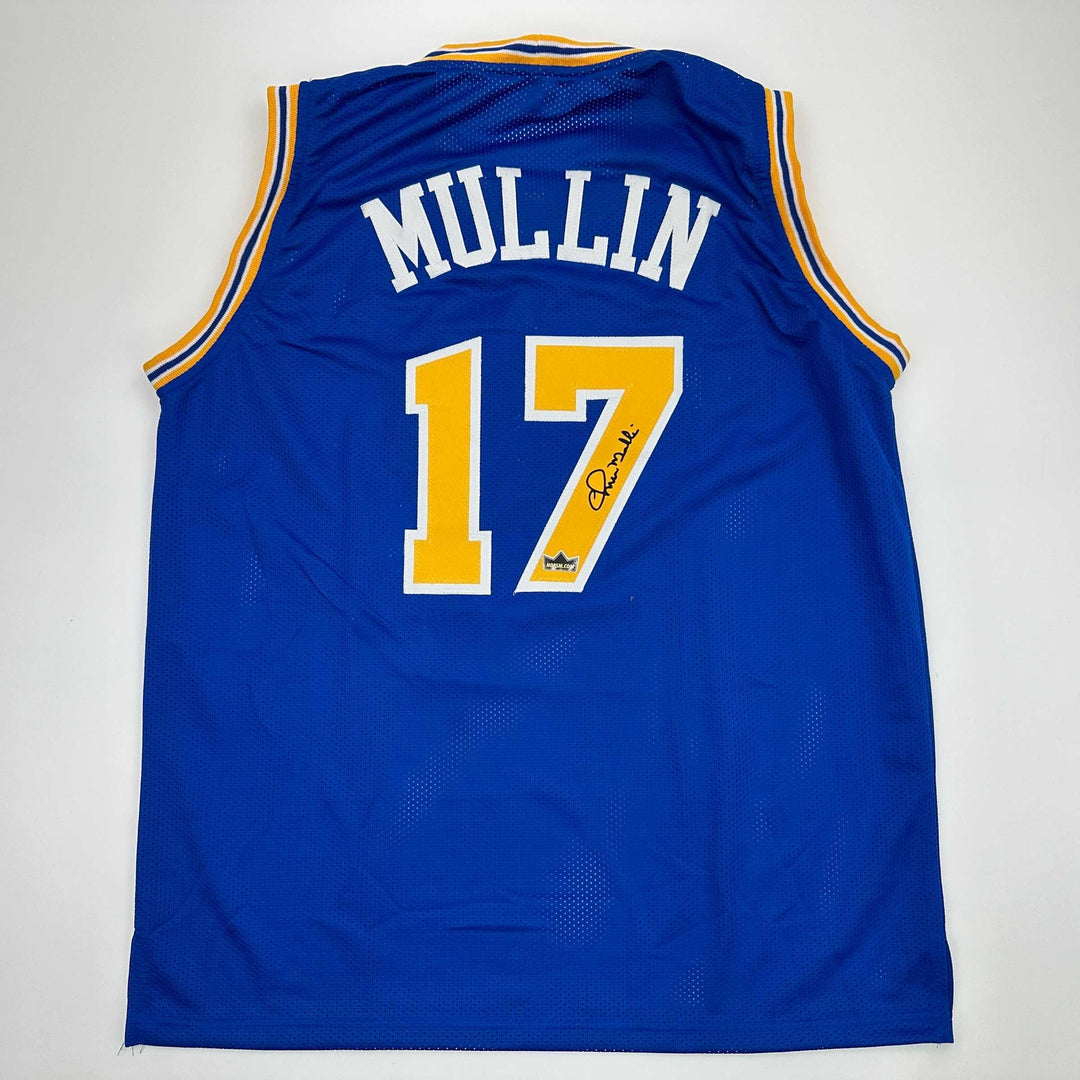 Facsimile Autographed Chris Mullin Golden State Blue Reprint Jersey Size Mens XL