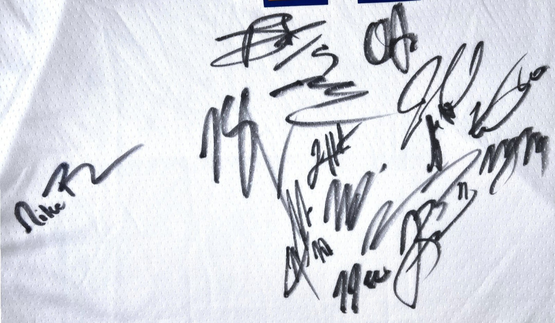 2026 NEW YORK KNICKS TEAM SIGNED AUTOGRAPHED BASKETBALL JERSEY BRUNSON HART JSA