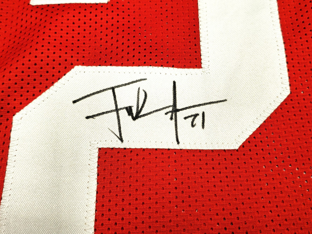 San Francisco 49ers Frank Gore Signed Red Jersey Beckett Witness