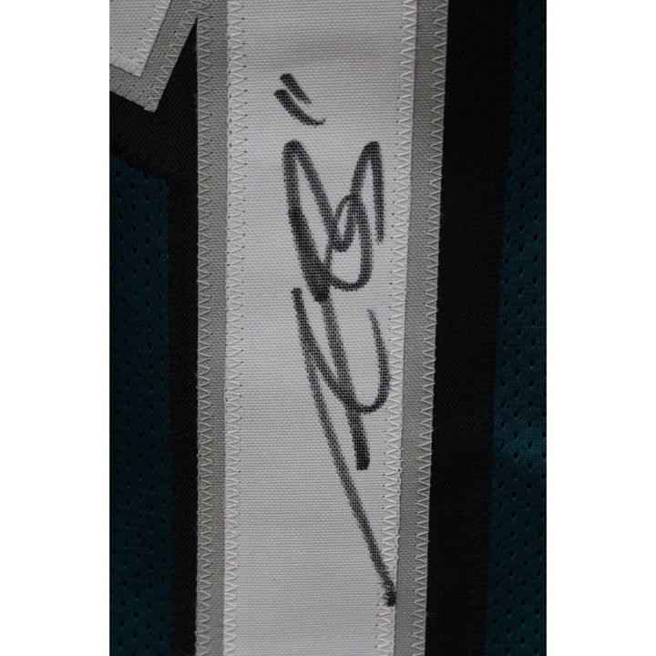 AJ Brown Autographed/Signed Pro Style Green Jersey Beckett 36847