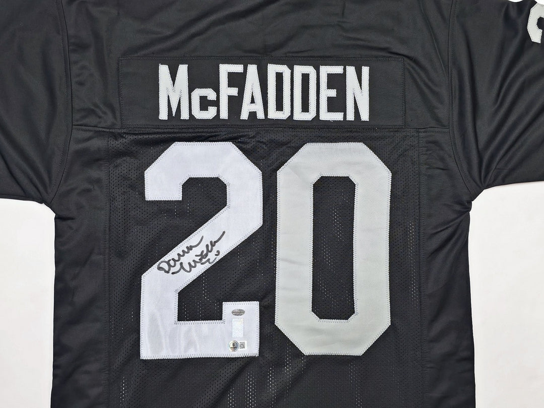 Oakland Raiders Darren McFadden Signed Black Jersey Beckett BAS QR