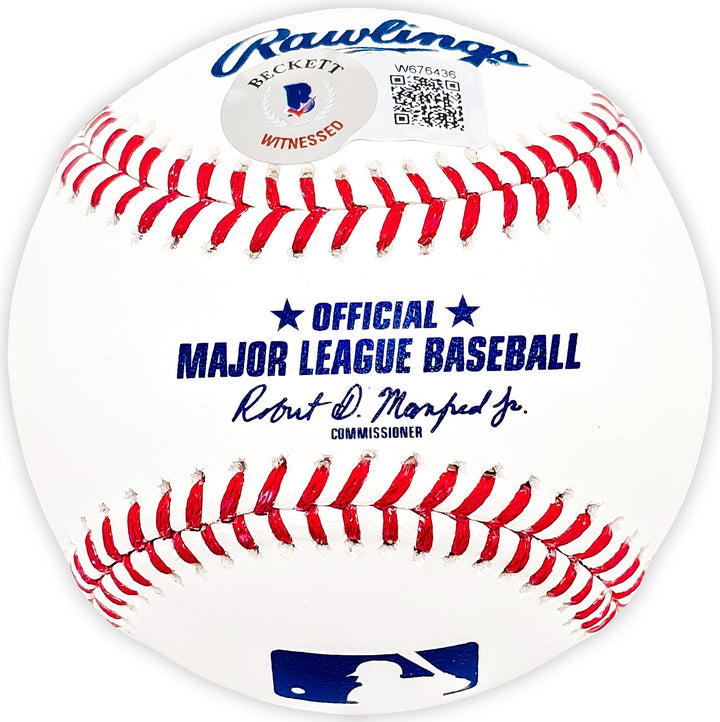 Francisco Alvarez Signed MLB Baseball Mets "MLB Debut 9.30.22" Beckett Wit