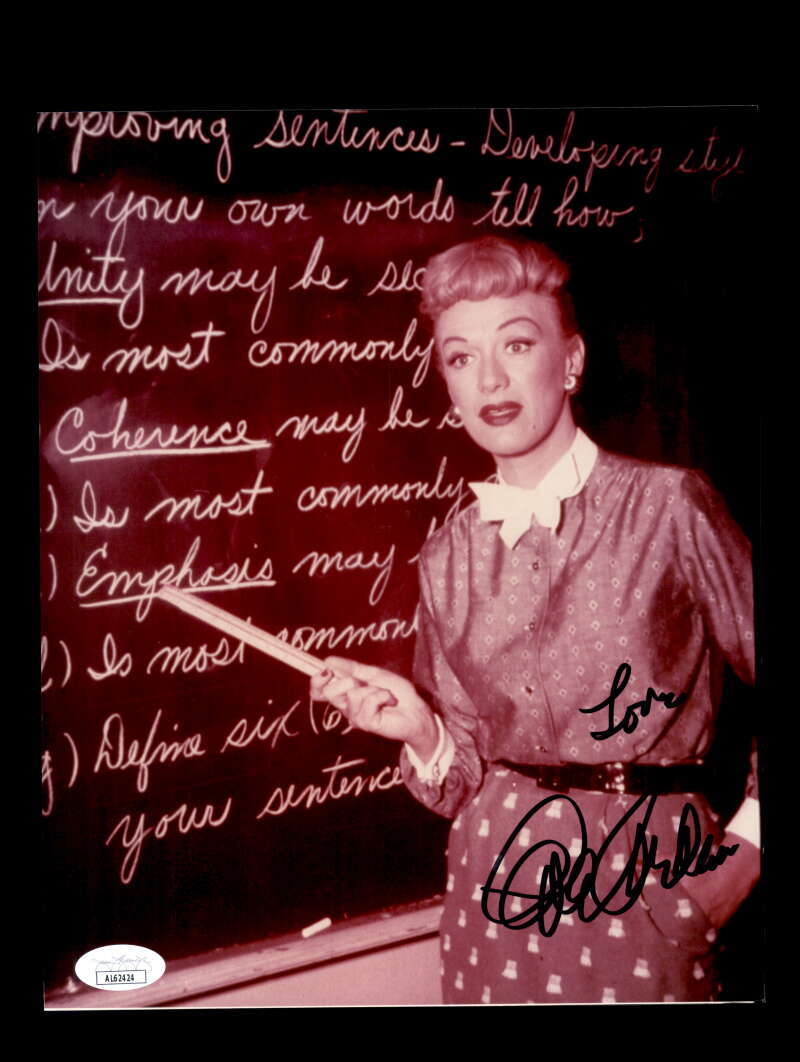 Eve Arden JSA Cert Signed 8x10 Photo Autograph