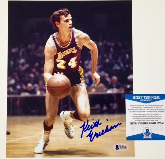 KEITH ERICKSON Autograph 1972 LAKERS Signed 8x10 Photo ~ BAS Beckett Witness COA