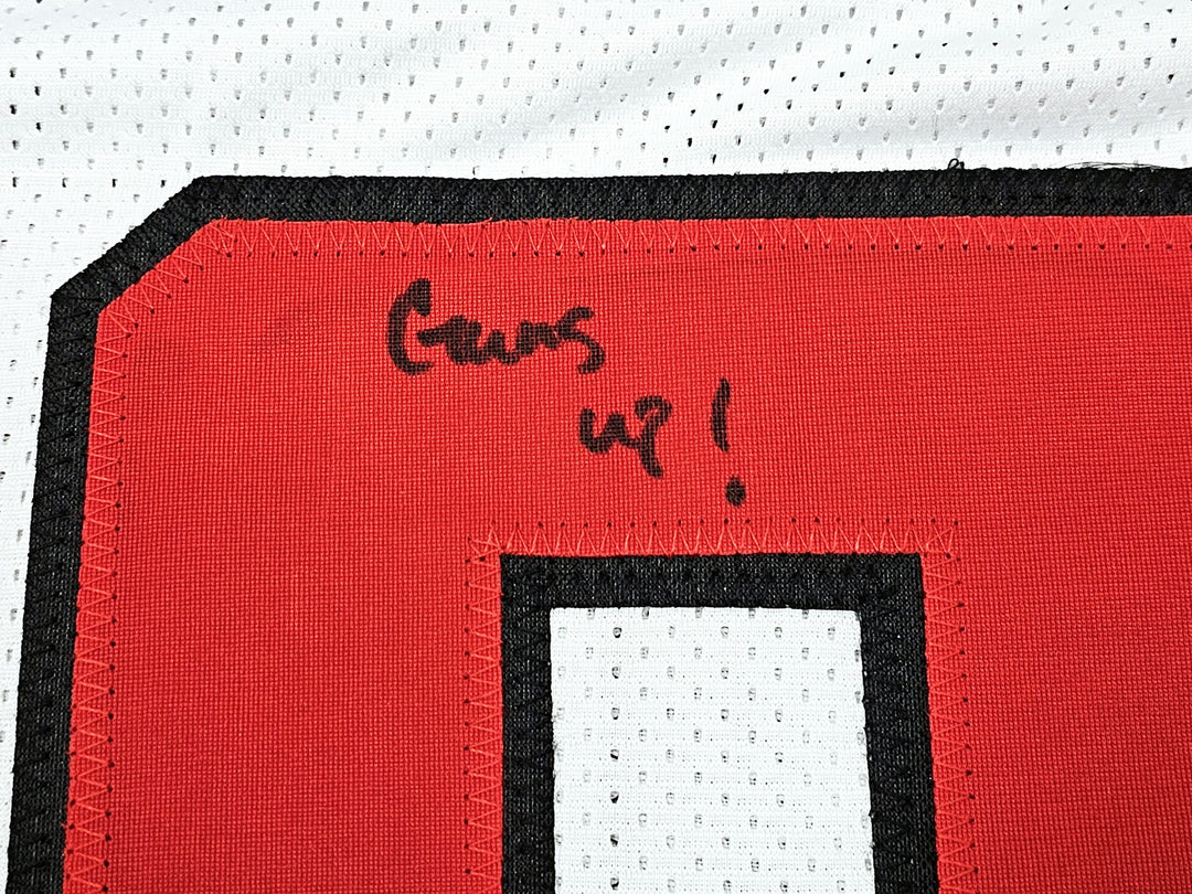 Texas Tech Red Raiders Tyree Wilson Signed White Jersey "Guns Up" Beckett Wit