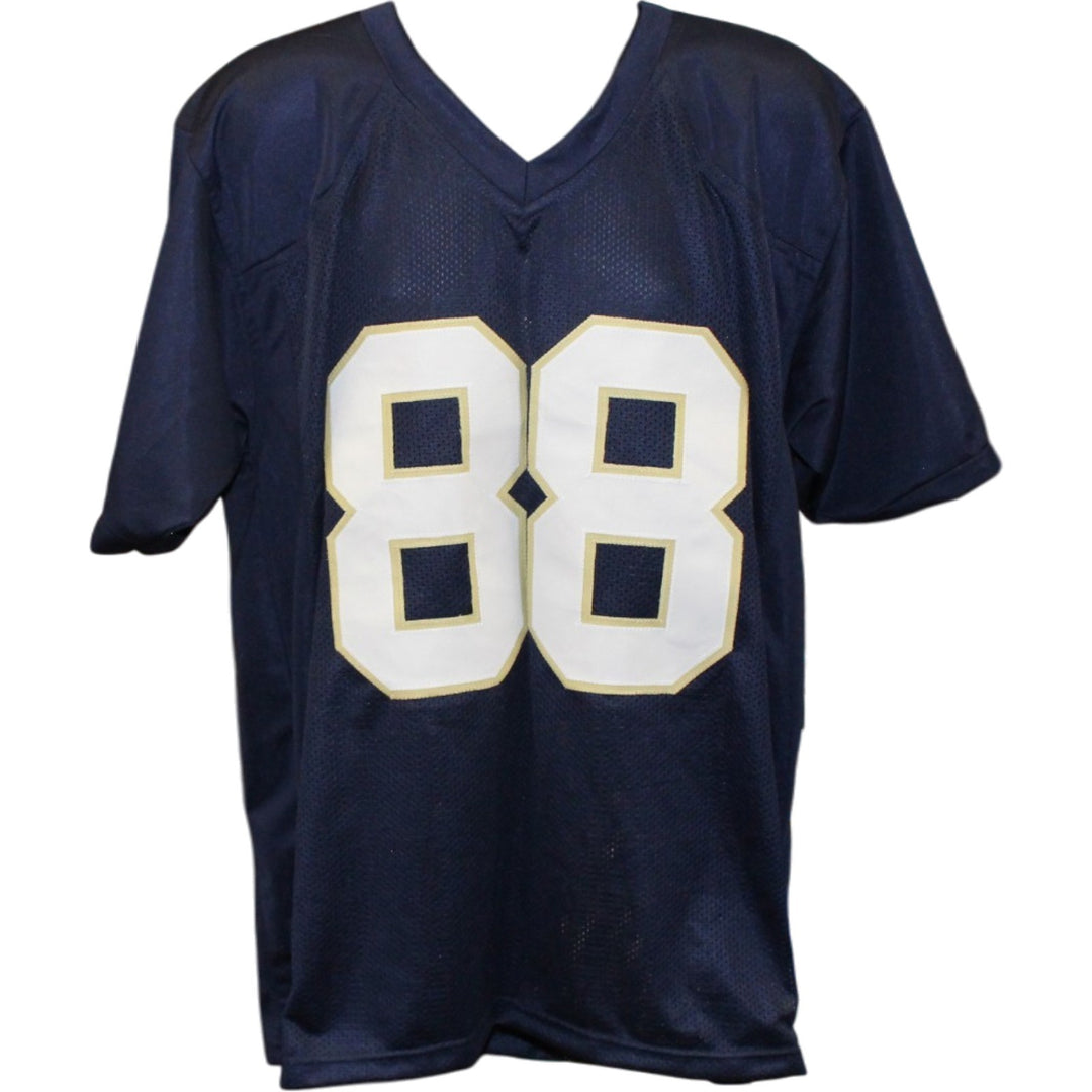 Lou Holtz Autographed/Signed College Style Size XL Blue Jersey Beckett 57167