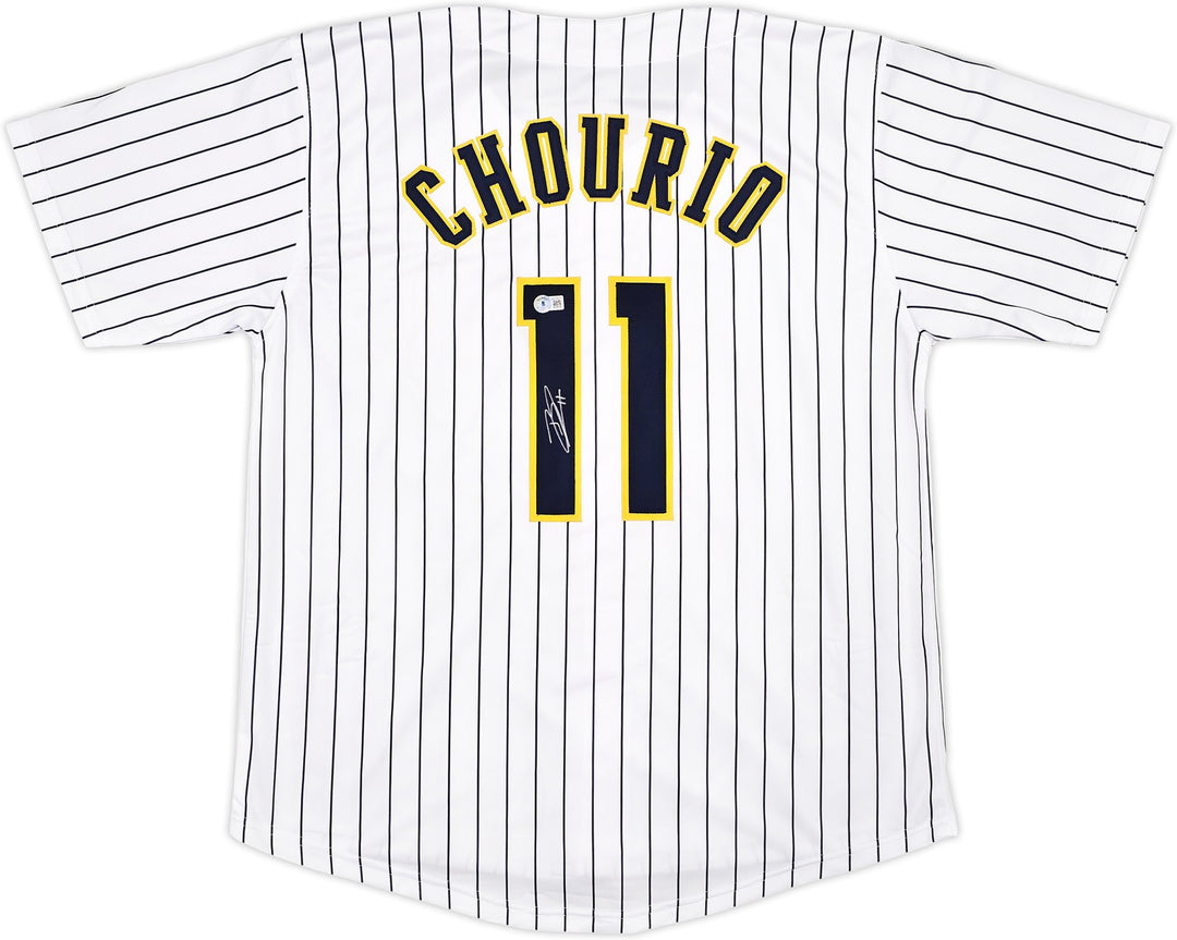 Milwaukee Brewers Jackson Chourio Autographed Signed White Jersey Beckett