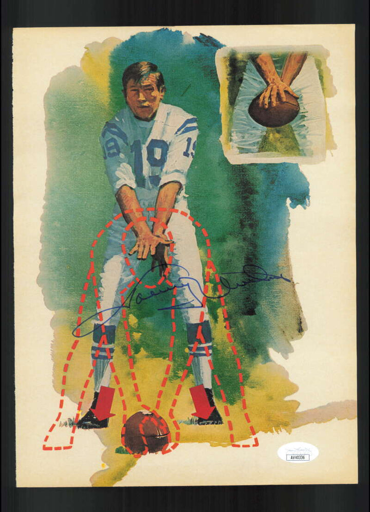 Johnny Unitas JSA Cert Signed X3 1960`s Autographed Colts